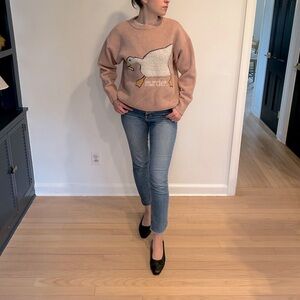 VANTAC ironic murder duck oversized crew neck sweater sz M